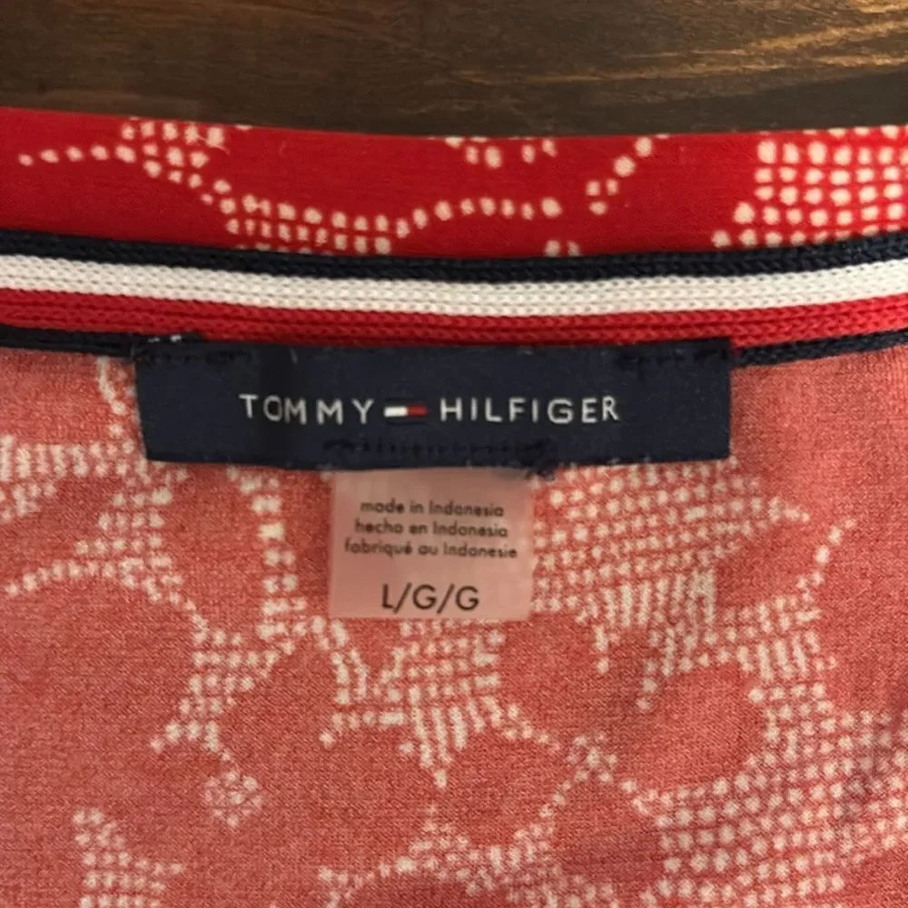 Tommy Hilfiger V-Neck Ruffle Cap Sleeve Top Size L - Picture 7 of 11